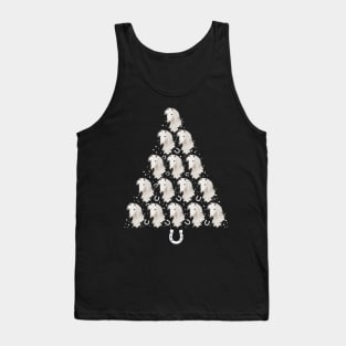 White Horses Christmas Tree Tank Top